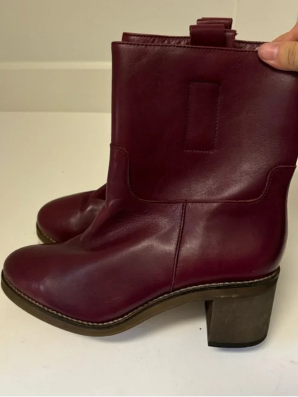 Free People Tabby Ankle Boot In burgundy Purple Sz 38/US8
